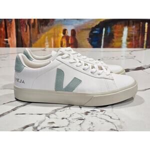 Veja Campo Chromefree Leather White Matcha Size 9 US Women's